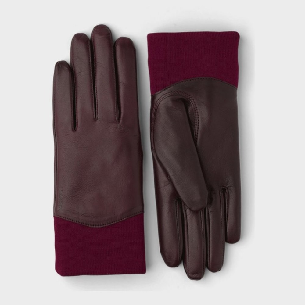 Hestra Adrienne Leather Gloves Gem